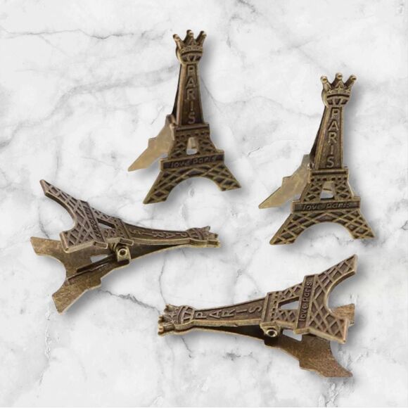 Eiffel Tower Memo Clip Set of 2 - Paris Chic School Office Decor, Photo Holder - Picture 1 of 5